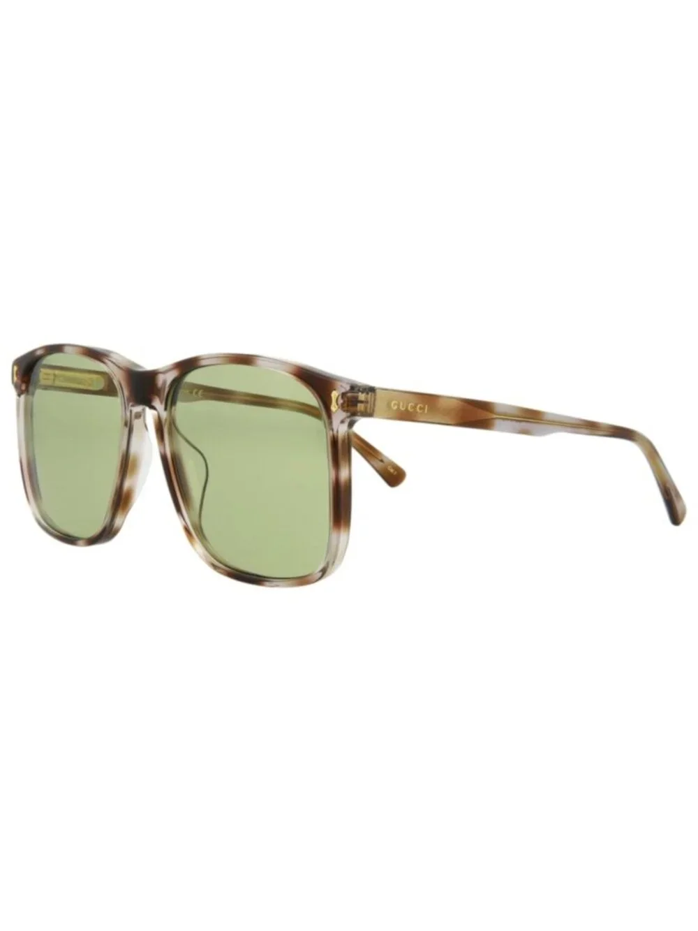 New Gucci Women's Sunglasses Square Rectangle Acetate Frame Mens Havana Havana